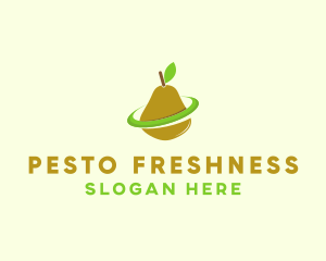 Fruit Pear Orbit logo design