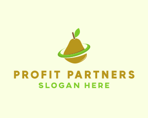 Fruit Pear Orbit logo design