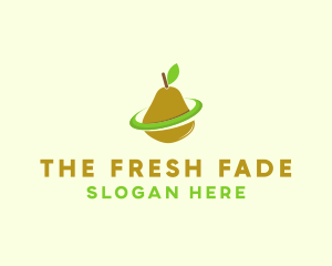 Fruit Pear Orbit logo design