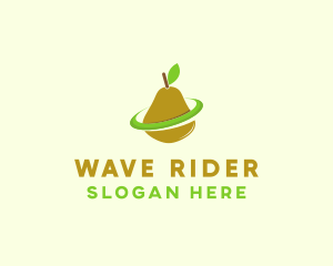 Fruit Pear Orbit logo design