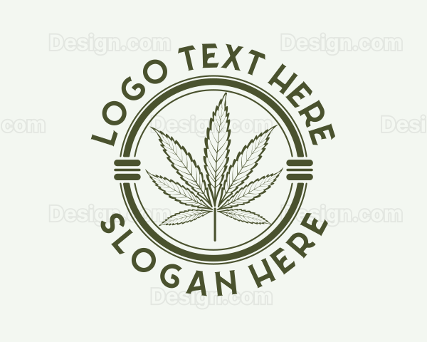 Herbal Cannabis Leaf Logo