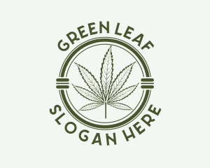 Herbal Cannabis Leaf logo design