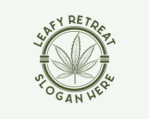 Herbal Cannabis Leaf logo design