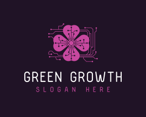 Flower Circuit Biotech logo design