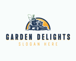 Lawn Mower Landscaper logo design