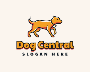 Orange Pet Dog Trainer logo design