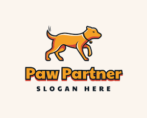 Orange Pet Dog Trainer logo design