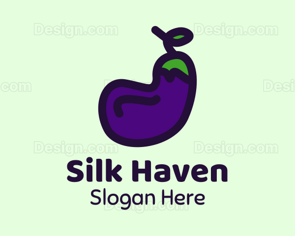 Vegetable Eggplant Farm Logo