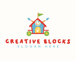 Daycare Art Painting logo design