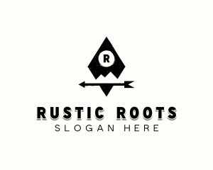 Rustic Arrow Diamond  logo design