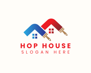 House Brush Painter logo design