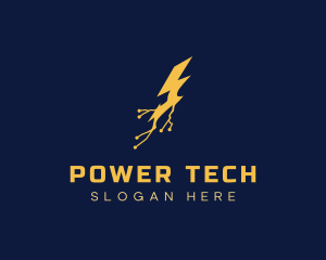 Electric Power Lightning logo design