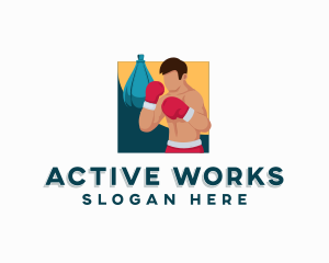 Sports Boxing Athlete logo design