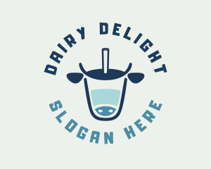 Cow Milk Dairy logo design