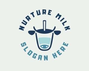 Cow Milk Dairy logo design