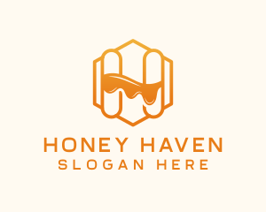 Natural Honey Letter H logo design