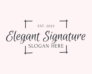 Simple Signature Photographer logo design