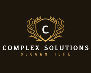 Elegant Crest Shield logo design