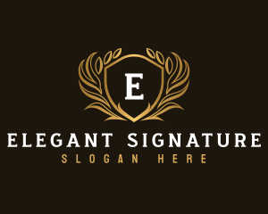 Elegant Crest Shield logo design