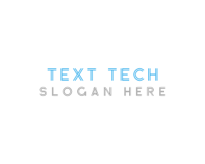 Modern Lined Font Text logo