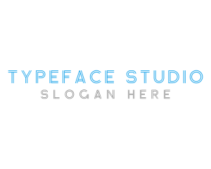 Modern Lined Font Text logo