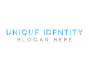 Modern Lined Font Text logo