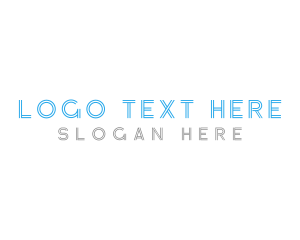 Sans Serif - Modern Lined Font Text logo design