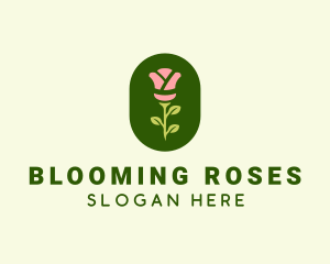 Rose Kimono Flower logo design