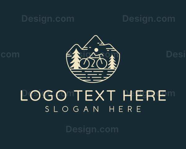 Cycling Mountain Bike Logo