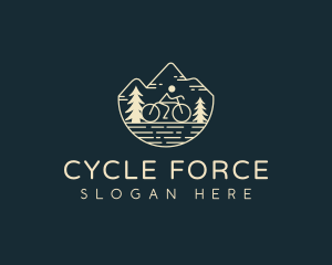 Cycling Mountain Bike logo design