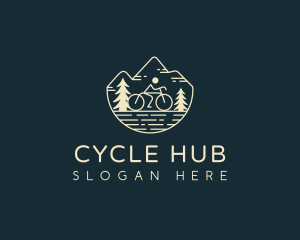 Cycling Mountain Bike logo design