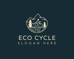 Cycling Mountain Bike logo design