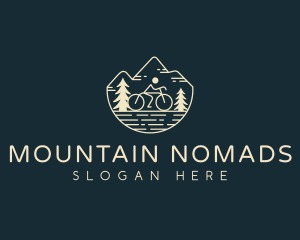 Cycling Mountain Bike logo design