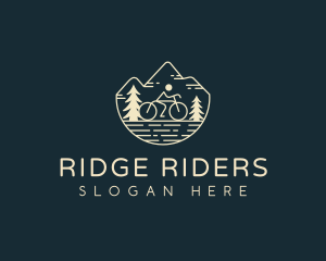 Cycling Mountain Bike logo design