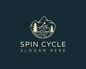 Cycling Mountain Bike logo design