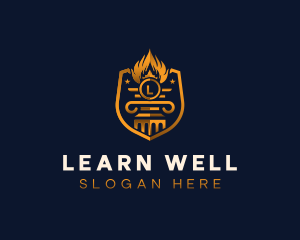 Torch Academy Learning logo design