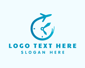 Logistics Airplane Clock logo