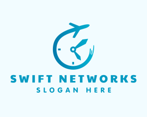 Shipper Airplane Clock logo