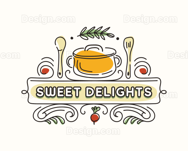 Cafeteria Restaurant Cook Logo