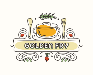 Cafeteria Restaurant Cook logo design