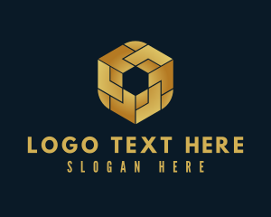 Elegant Hexagon Cube logo