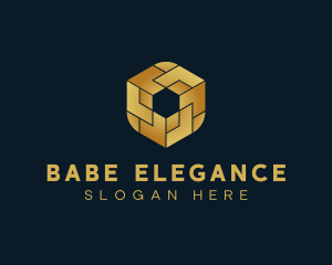 Elegant Hexagon Cube logo design