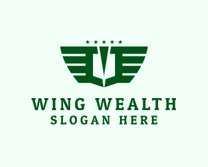 Military Shield Wings logo design