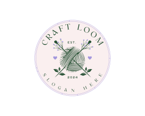 Crafter Knitting Yarn logo design