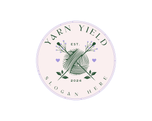 Crafter Knitting Yarn logo design