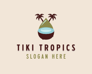 Tropical Organic Coconut  logo design