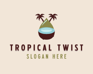 Tropical Organic Coconut  logo design