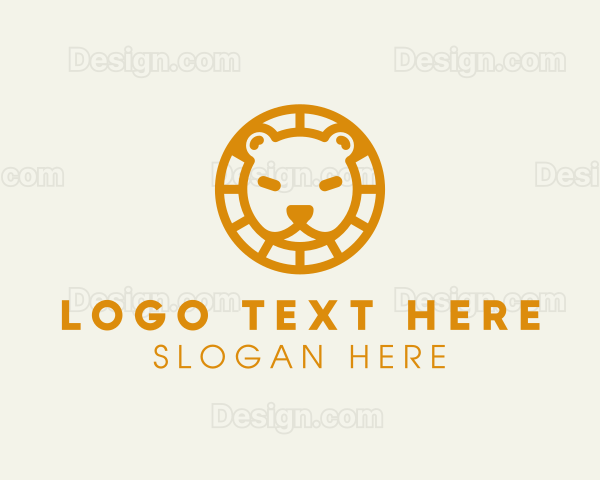 Cute Lion Tiger Cub Logo