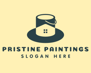 Paint Bucket House Paint logo design