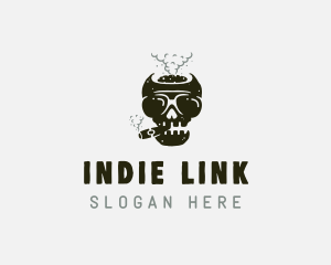 Skull Tobacco Smoking logo